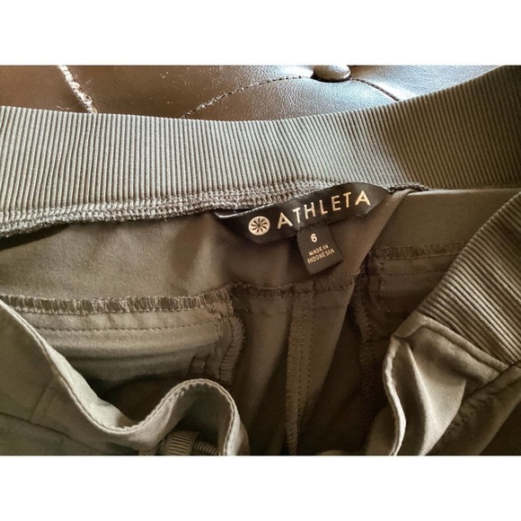 Athleta Women Pants - Size 6 - Olive Green Drawstring Gym Casual Walking - Picture 4 of 5